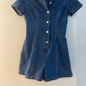 Denim romper